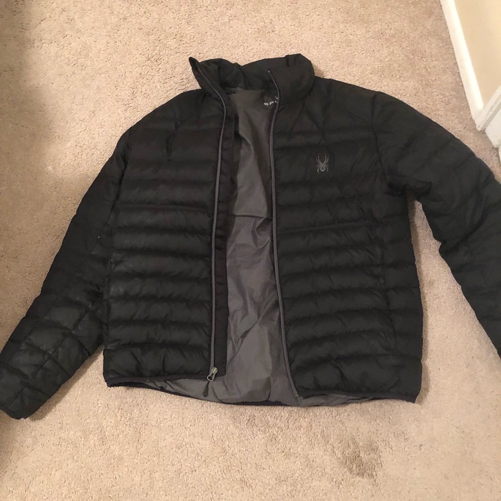 SPYDER Stealth Hybrid Full Zip Black Jacket Large